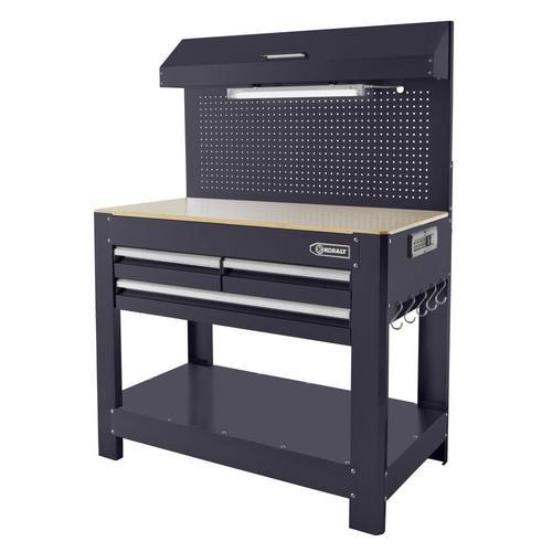 Kobalt 45-in W x 36-in H 3-Drawer Hardwood Work Bench