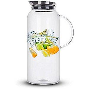 Glass Pitcher with Lid