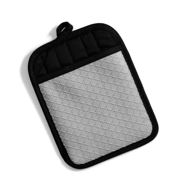 Quilted Silicone Pot Holder in Silver
