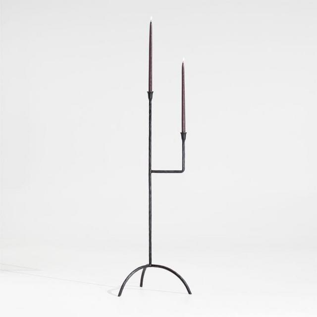 Rodin Black Iron Floor Candelabra by Athena Calderone