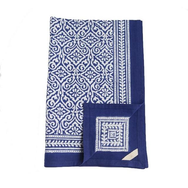 Block Print Kitchen Towel – Jaipur Blue