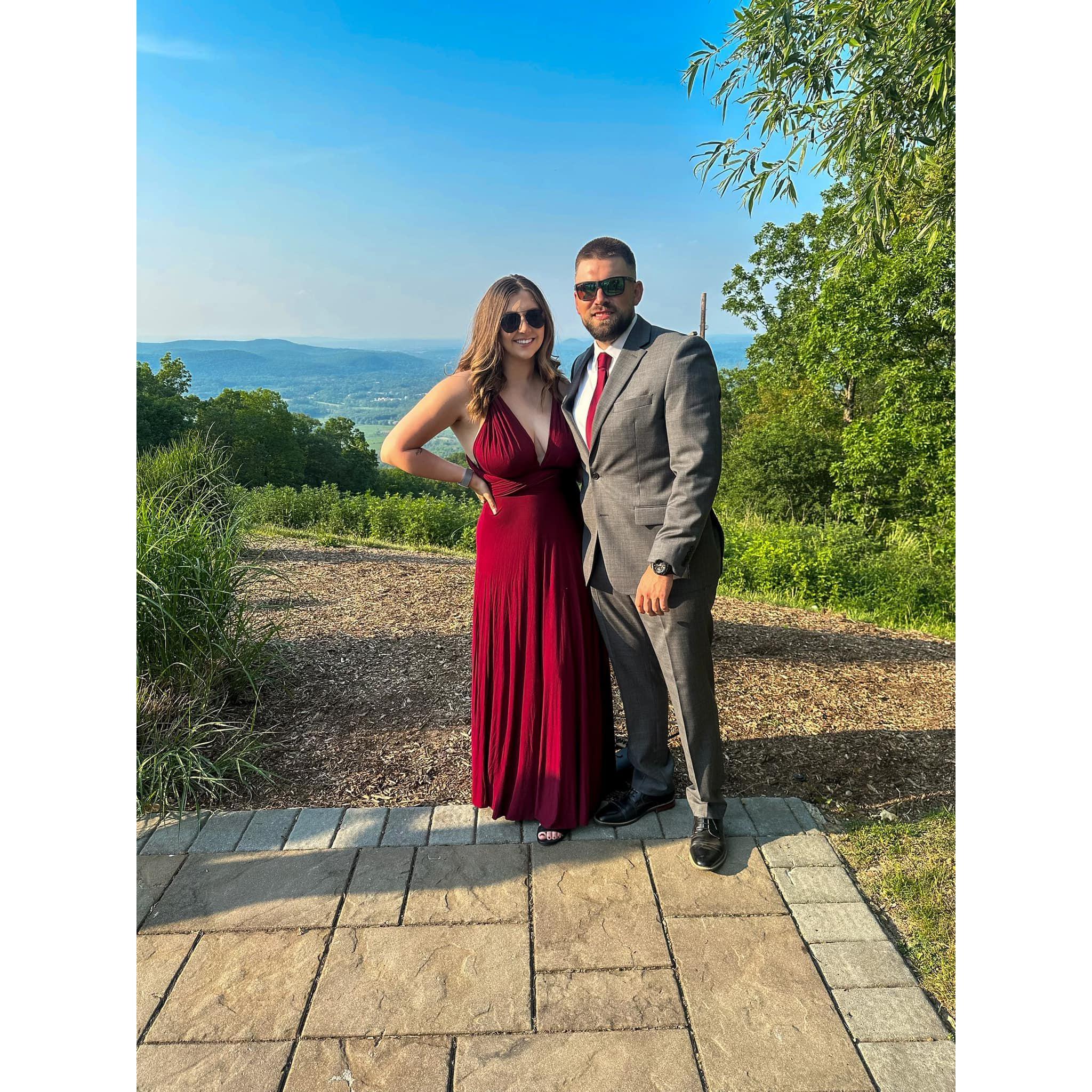 We have been to so many weddings together....
