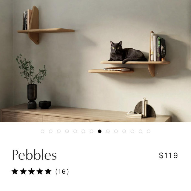 Pebbles Cat Shelf (Ash/Large)
