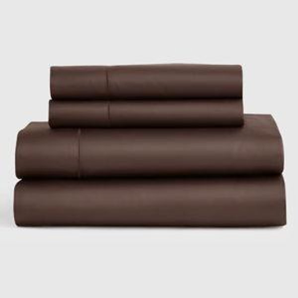 Signature Giza Cotton Sateen Sheet Set in Espresso, Queen