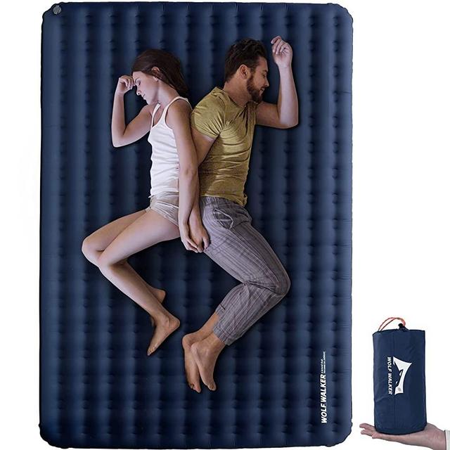 WOLF WALKER Self-Inflatable Sleeping Pad 2 Person for Camping Ultralight Waterproof Double Sleeping Mat Air Mattress Backpacking Hiking Traveling