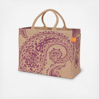 Paisley Jute Market Bag