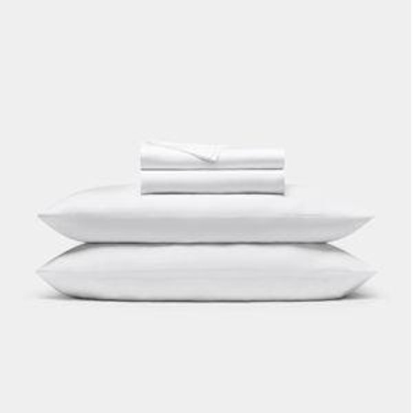 White Bamboo Sheet Set Queen with Pillow Cases