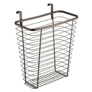 iDESIGN - InterDesign Axis Over-the-Cabinet Steel Wastebasket 14" Bronze