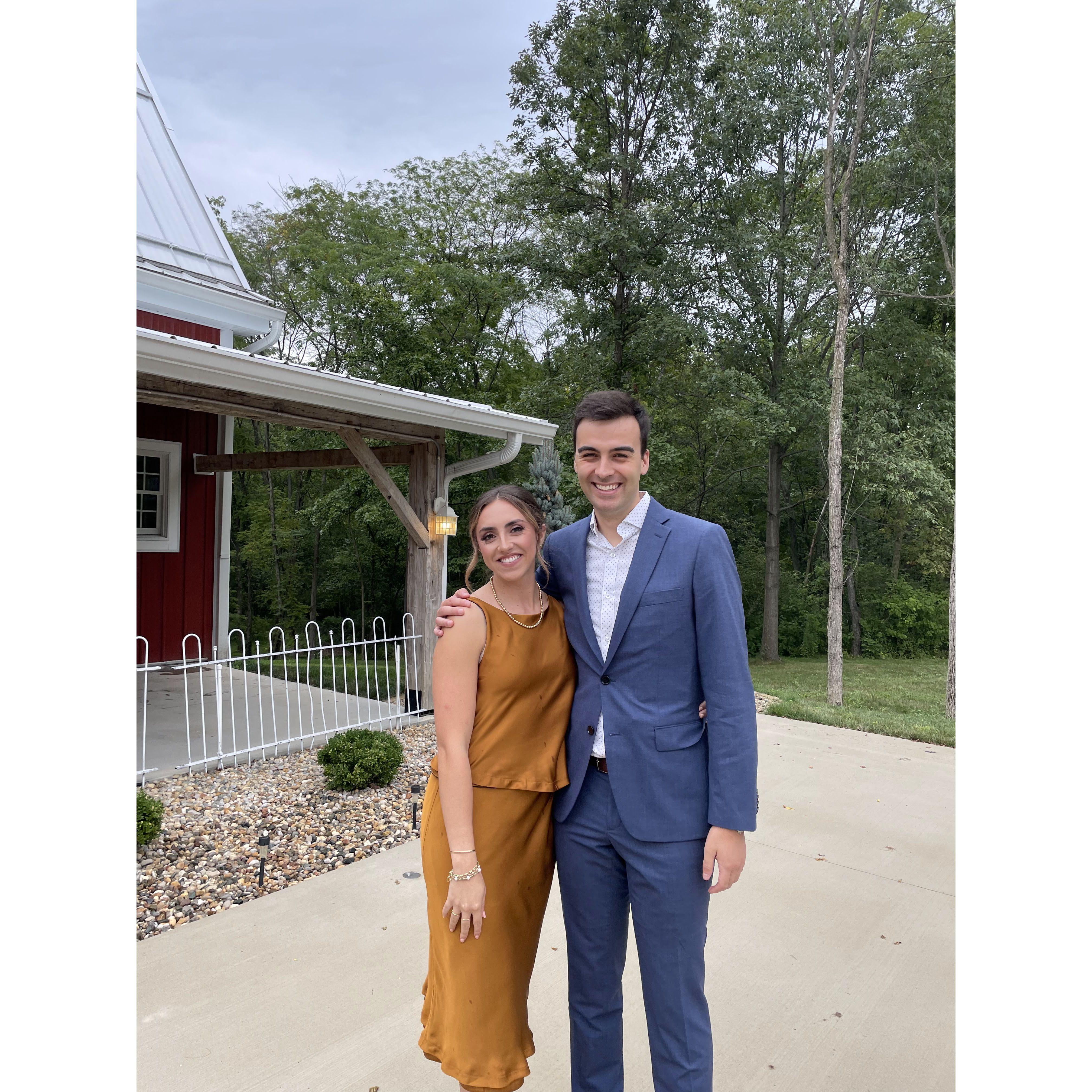 Miriam and Davis' wedding in Indiana. Jimena was a bridesmaid! (August 2022)
