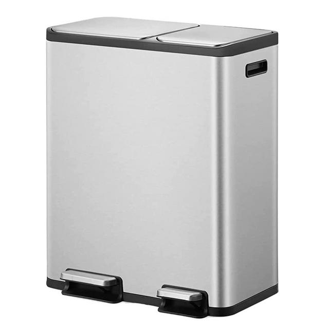 EKO EcoCasa Dual Compartment Recycling Step Trash Can 30L+20L, (EK9128MT-30L+20L)