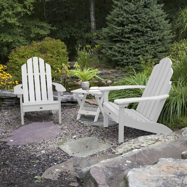 Highpoint Plastic Adirondack Chair with Table