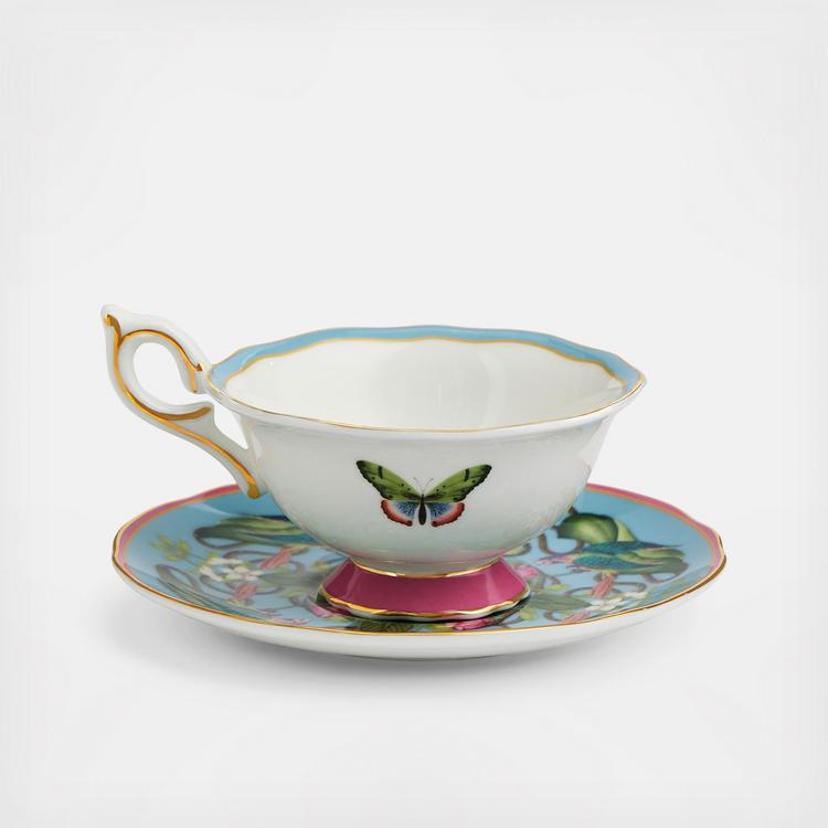 Wonderlust Teacup and Saucer (Set of 4)