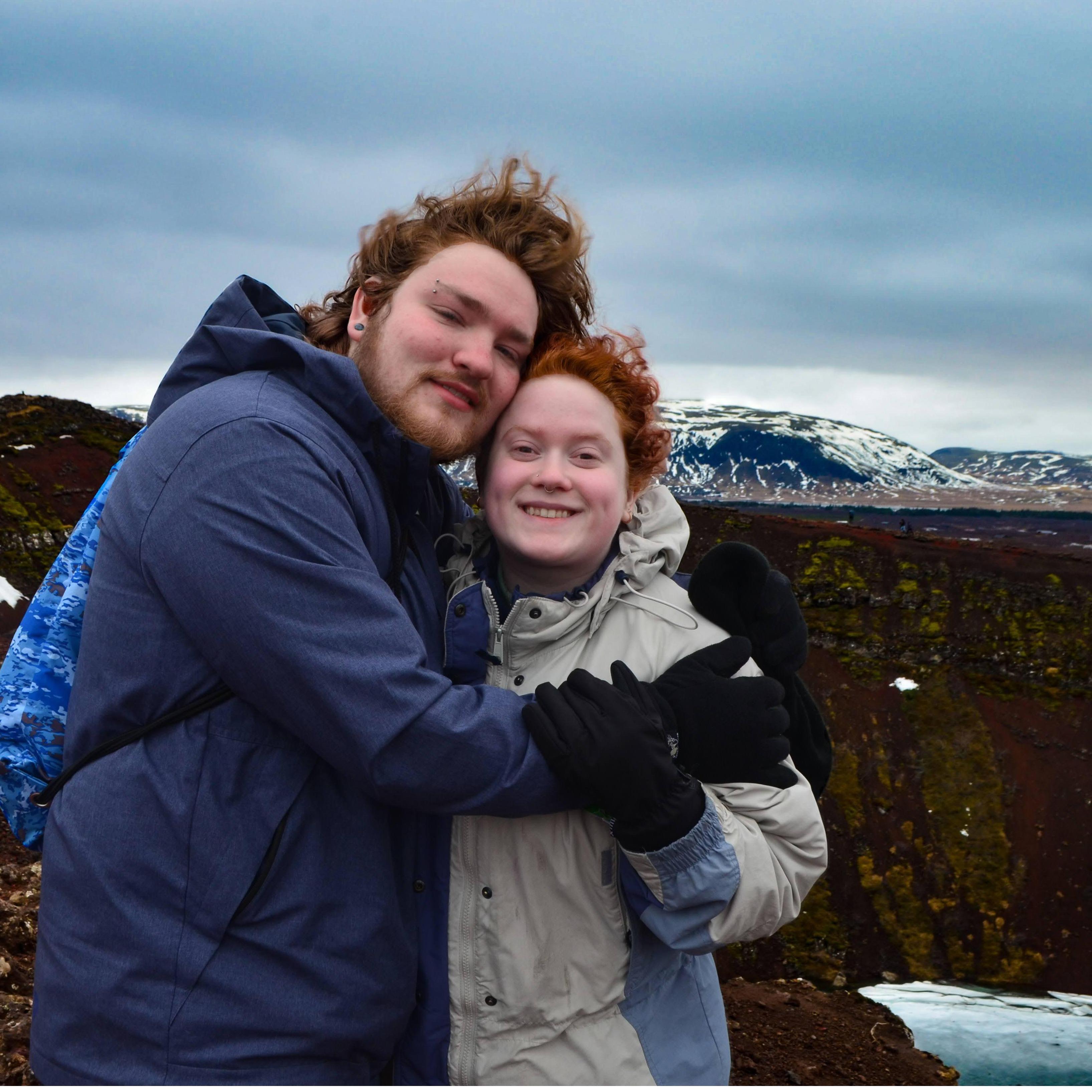Standing on top of a volcano!