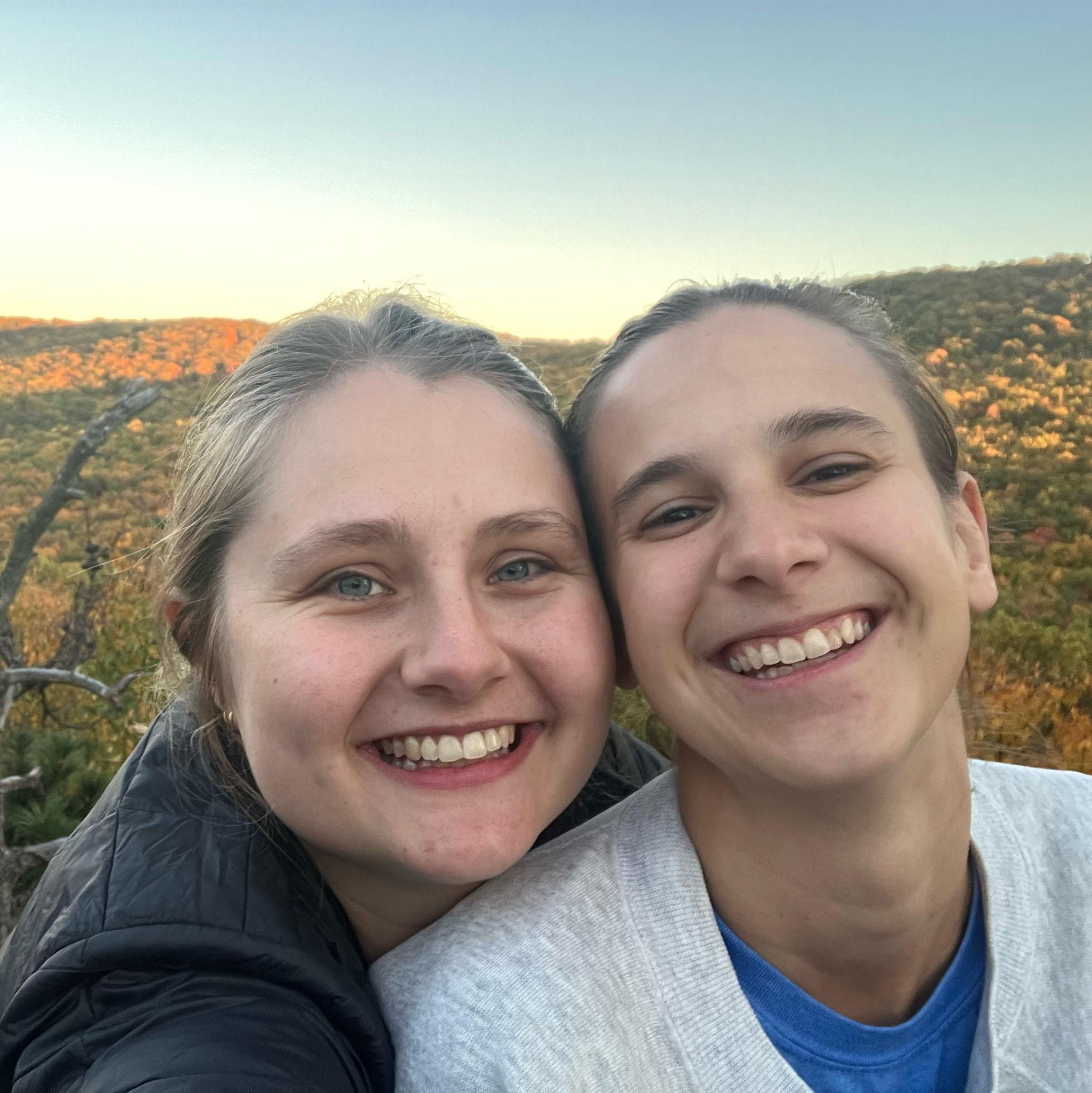 Hiking at White Rocks and our first picture together.