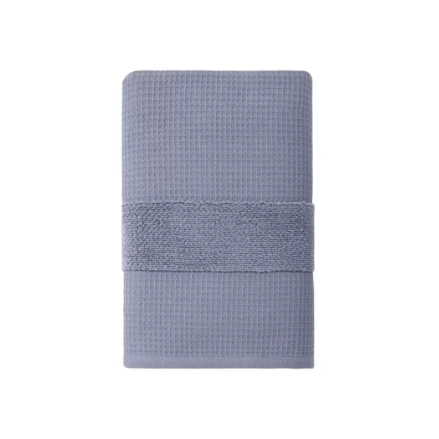 Haven™ Organic Cotton Waffle & Terry Bath Towel in Folkstone Grey