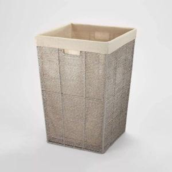 Twisted Rope Hamper Gray