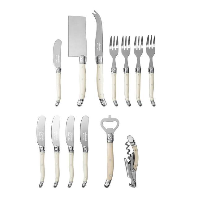 French Home Ultimate 13-Piece Charcuterie and Barware Set with Faux Ivory Handles