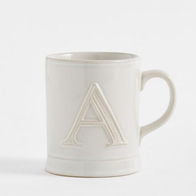 Embossed Alphabet Mug, A