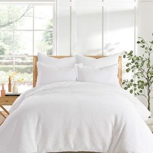 White Levtex Cloud Waffle Textured Comforter Set
