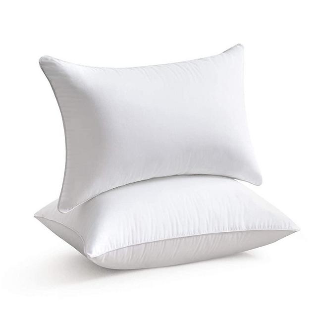 Oubonun 12 x 20 Pillow Inserts (Set of 2) - Lumbar Pillow with 100% Cotton Cover - Rectangle Square Interior Sofa Pillow Inserts - Decorative Pillow Insert Pair - White Couch Pillow