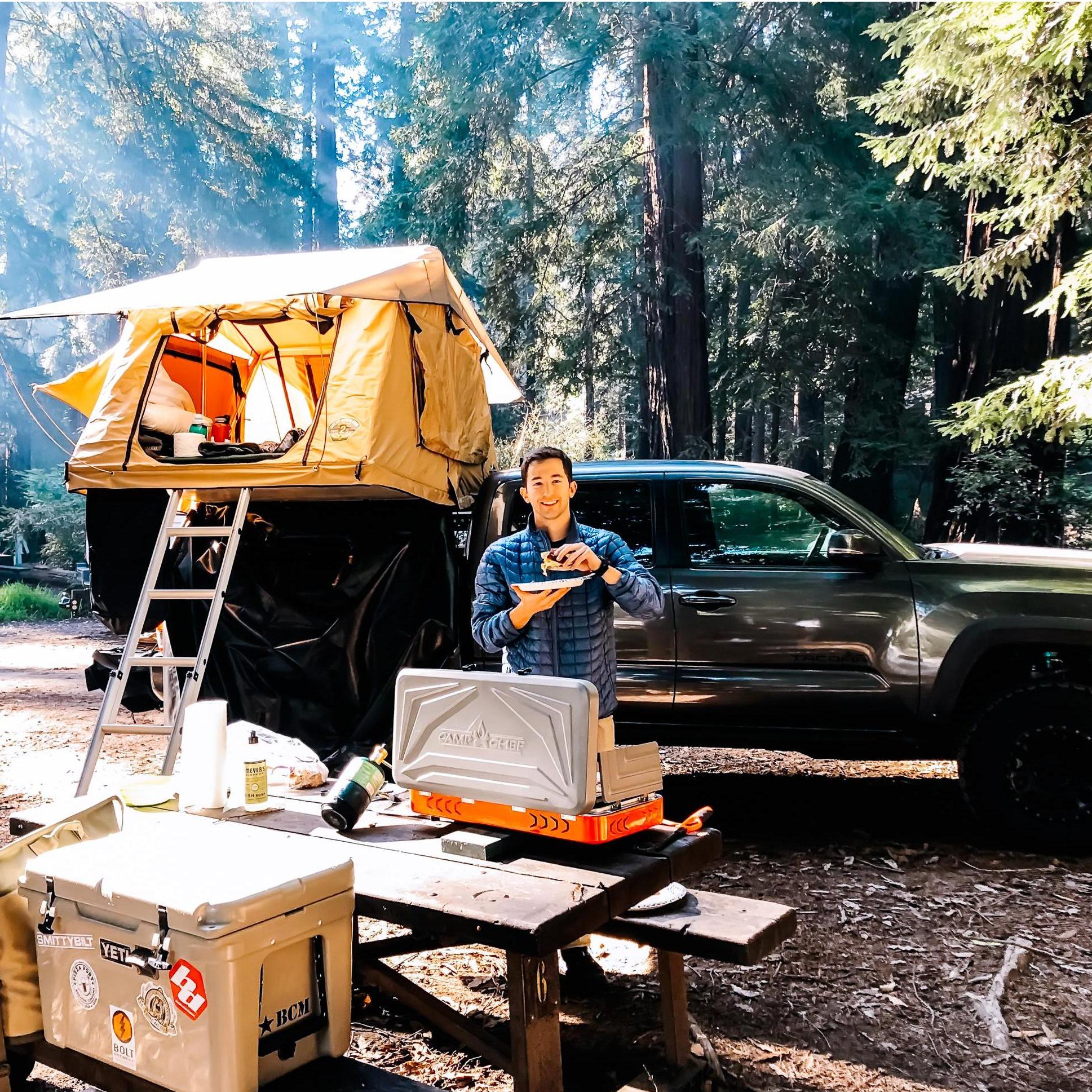 One of our many camping adventures - Big Sur, CA