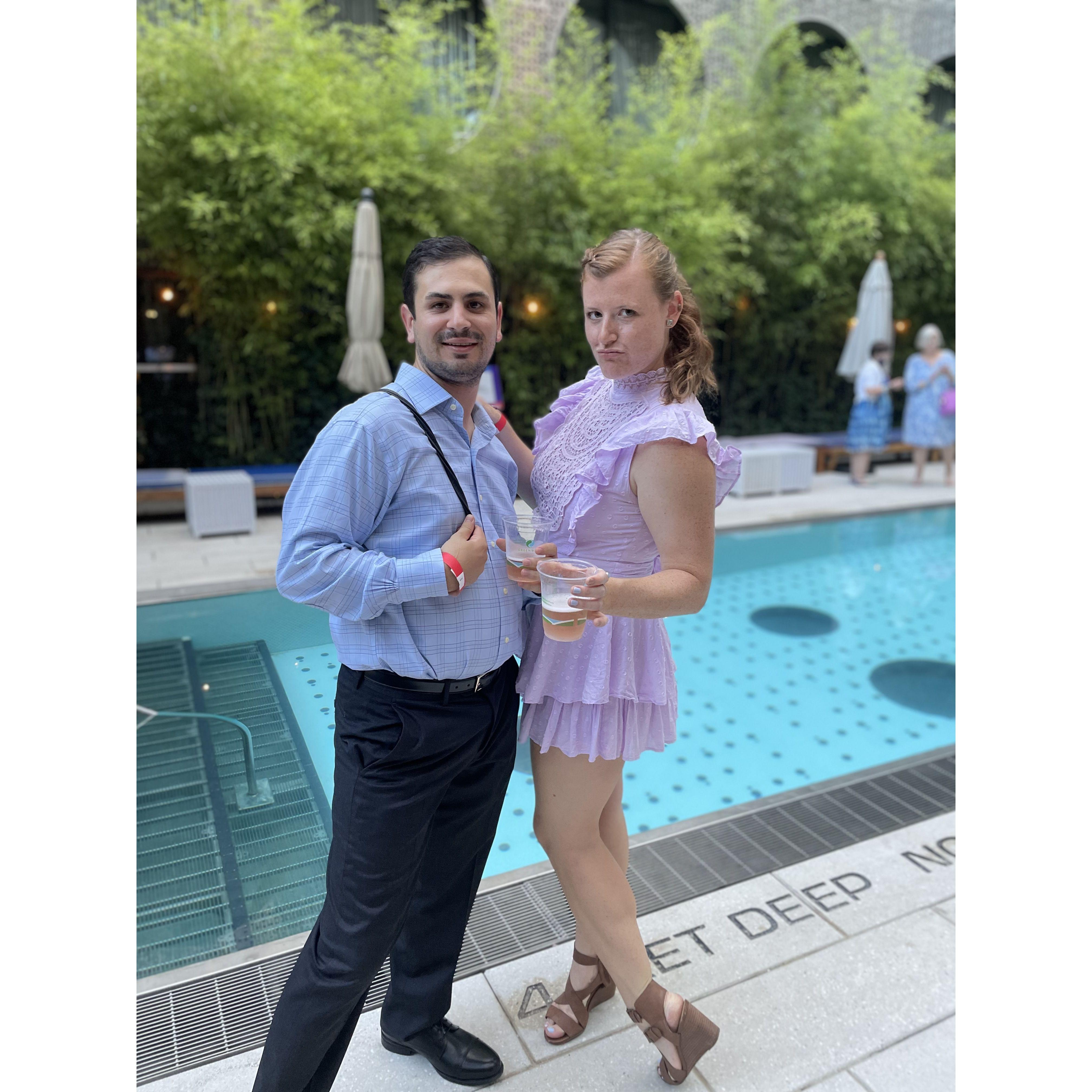 Taking Emilio to enjoy the Special Olympics Summer Social