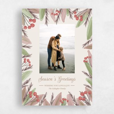 Mocha, Brown Holiday Card - Keyes