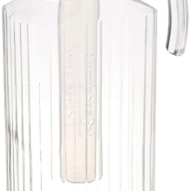 Luminarc 57.5-Ounce Quadro Pitcher with Infuser and White Lid