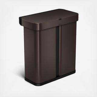 Dual Compartment Stainless Steel Voice & Motion Sensor Trash Can