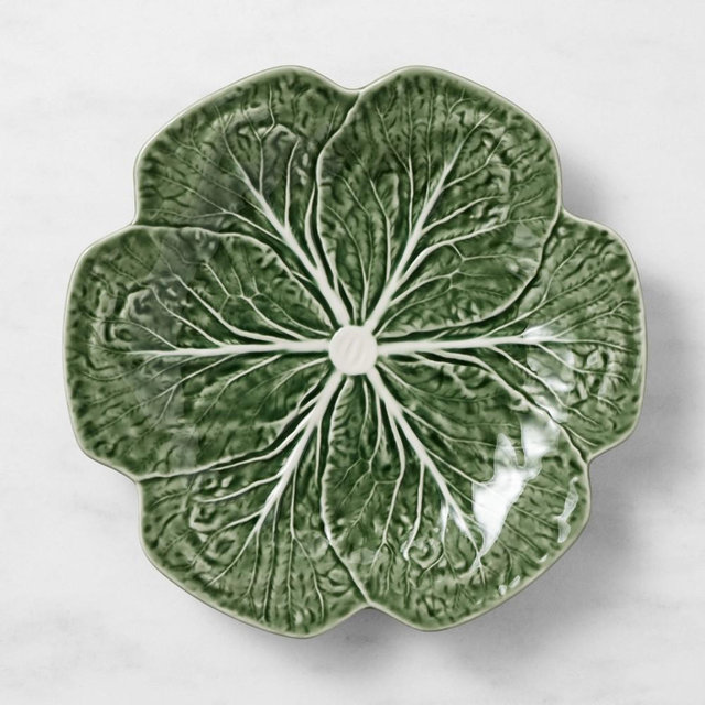 Bordallo Pinheiro Cabbage Dinner Plates, Set of 4, Green