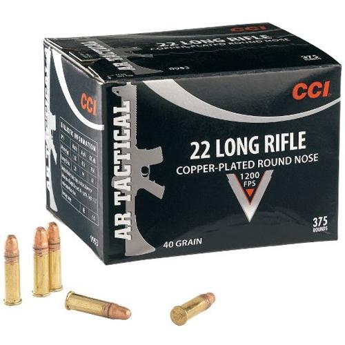CCI AR Tactical 22 LR 40 Grain Copper Plated Round Nose