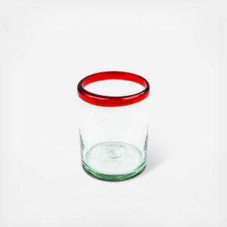 Recycled Artisan Double Old Fashioned Glass, Set of 4