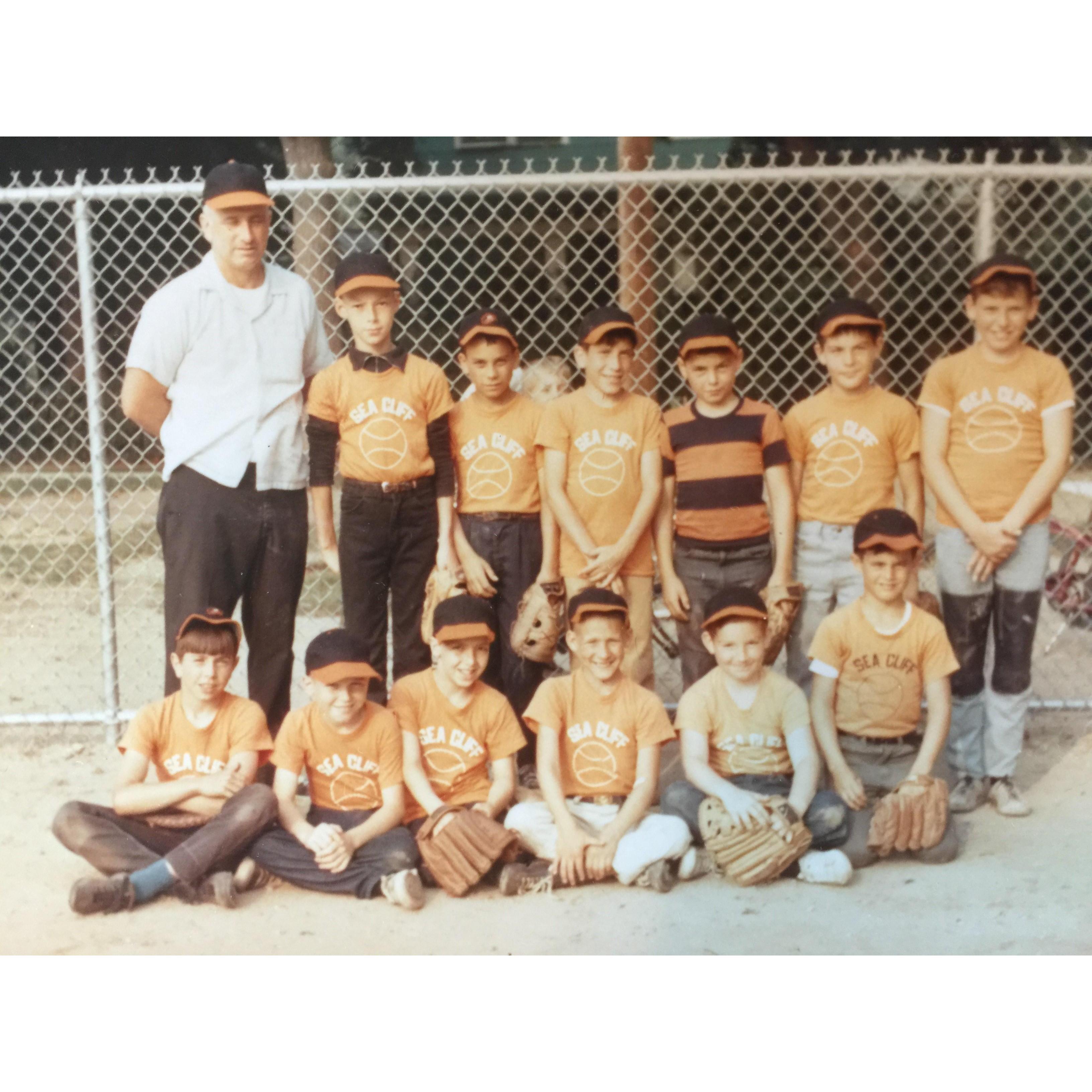 My first Baseball team - Toddy Drew TV - and even then I had an Oriole emblem on my hat!