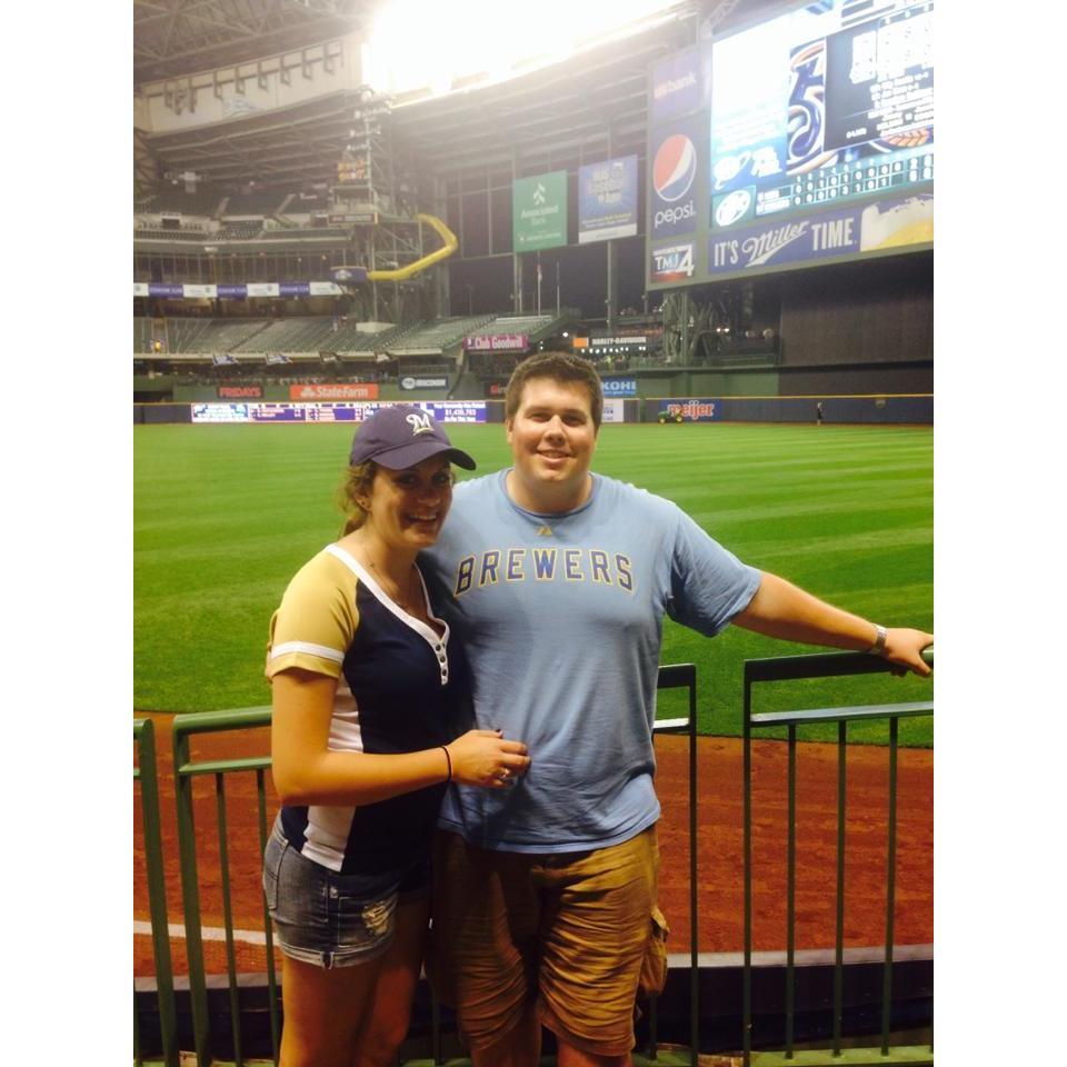 Our first of MANY Brewers games together