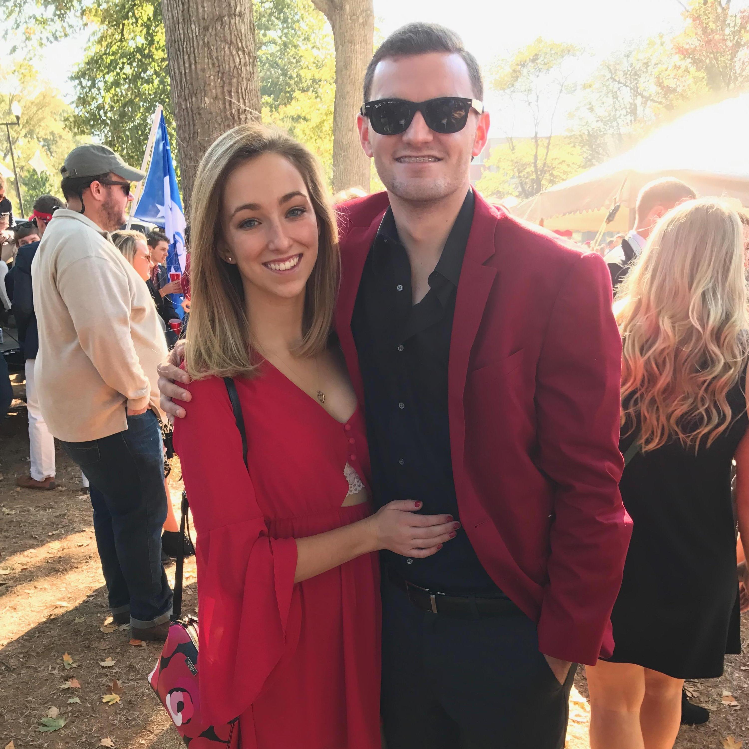 October 2016 // Western Kentucky University // We decked out in all red for our first WKU Homecoming together.
