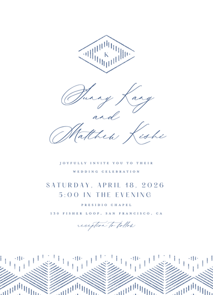 Wellington Classic | Dusty Cobalt | Zola Wedding Invitations