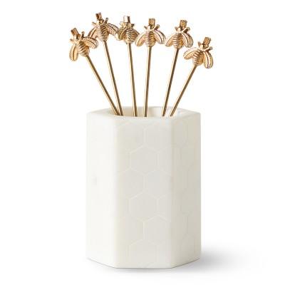 Marble & Brass Bee Cocktail Picks