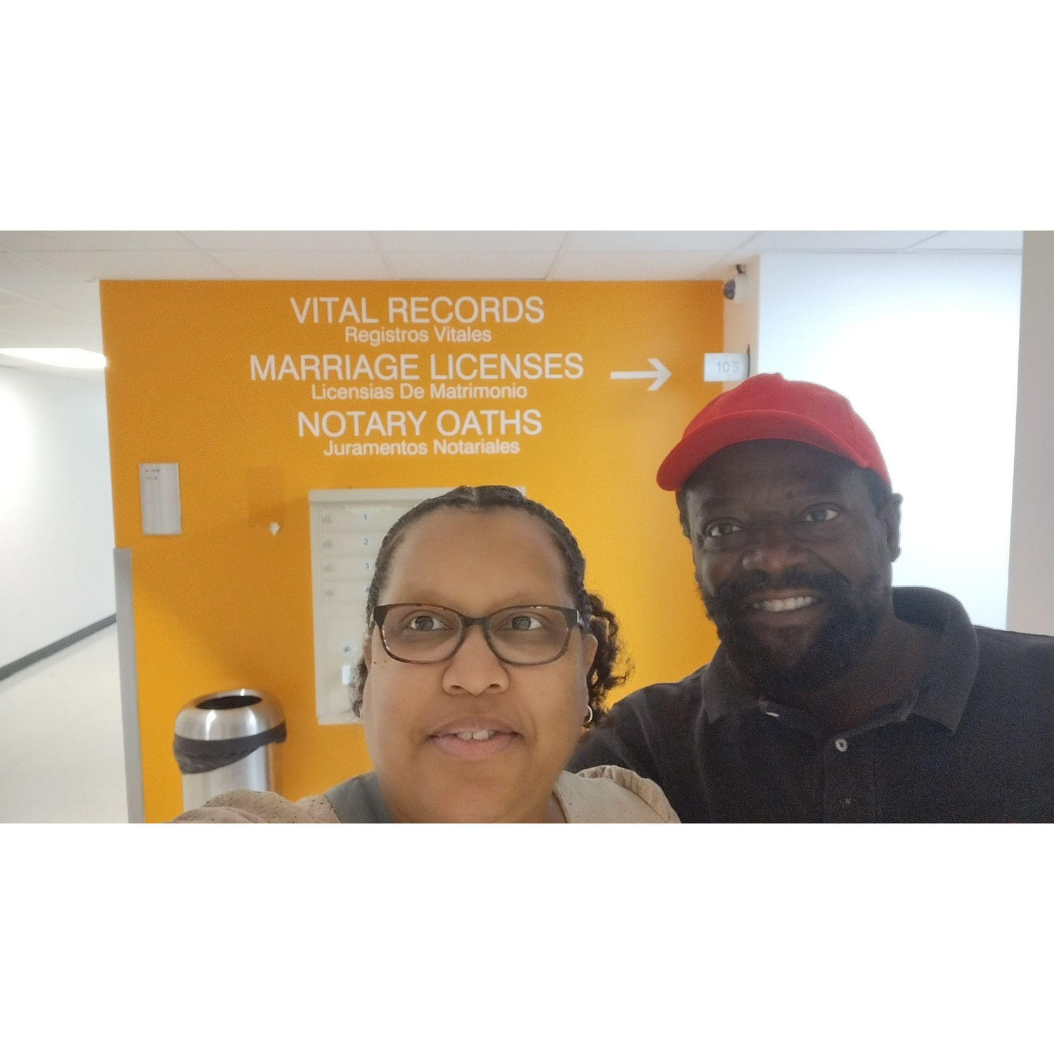 We got the marriage license