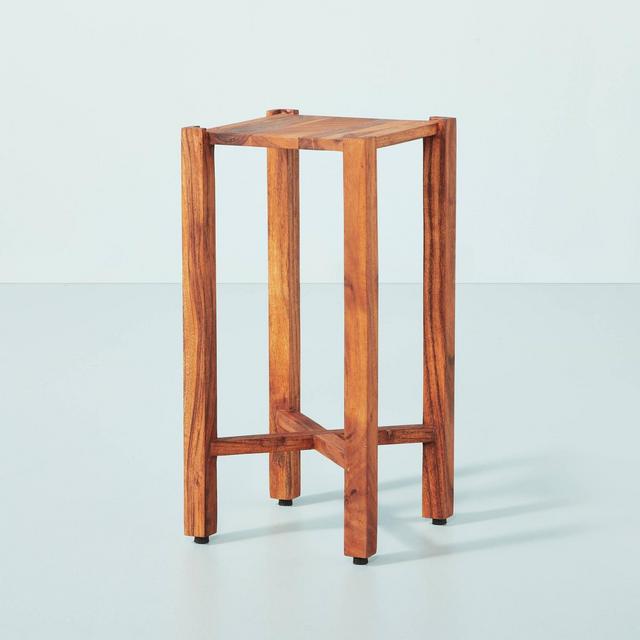 20" Square Wood Plant Stand Brown - Hearth & Hand™ with Magnolia