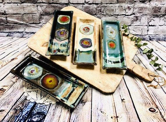 Cracker Tray • 10"x3" Appetizer Snack Tray • Made to Order