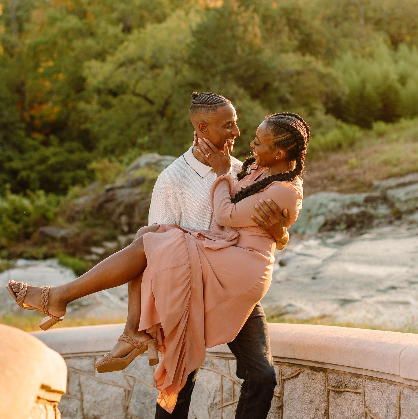 Engagement photo shoot featuring the future Mr. & Mrs. Walker.
