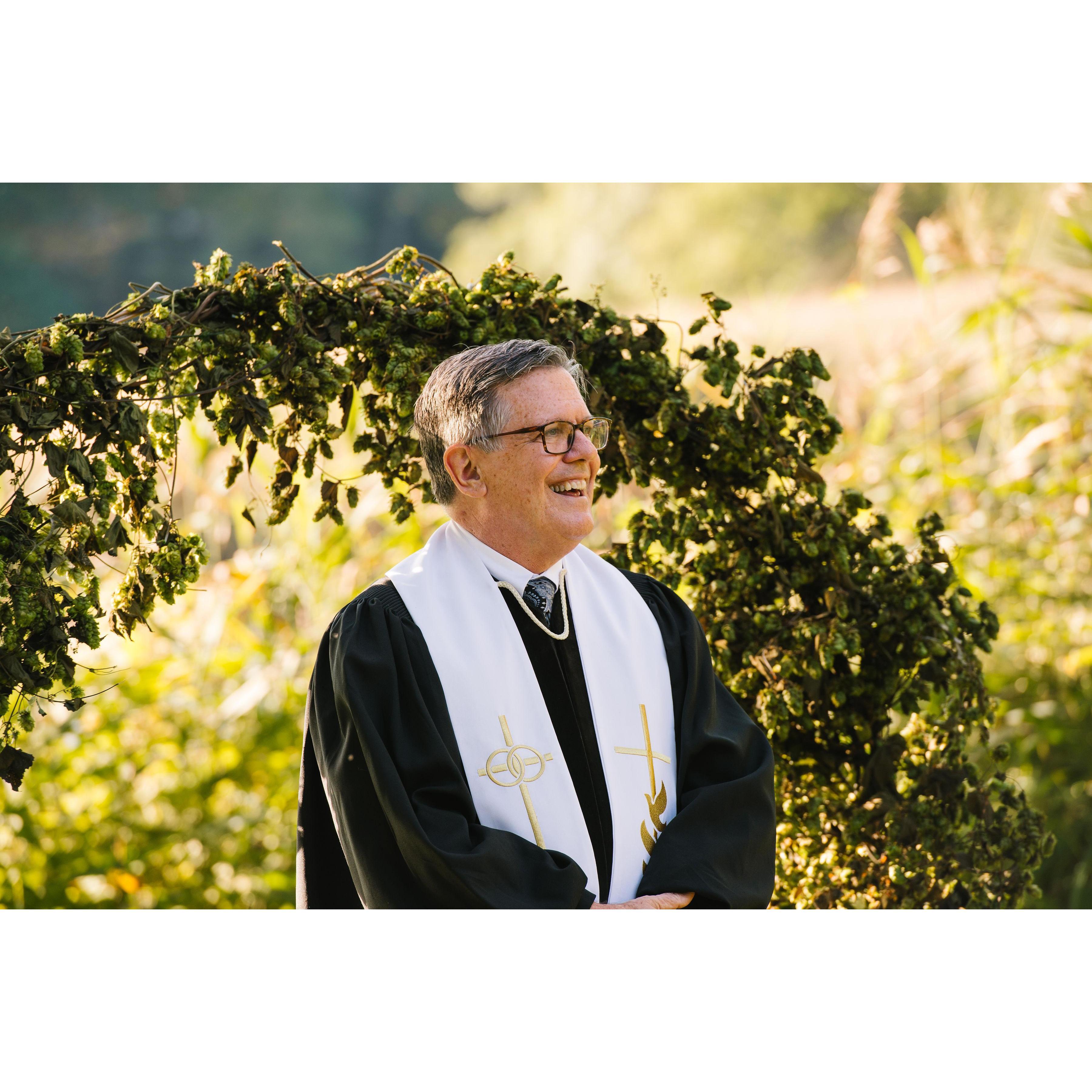 Pastor Stephen Holloway is a friend who made our ceremony feel personal. We are so grateful he agreed to be our officiant, and traveled all the way from Maryland to do so!