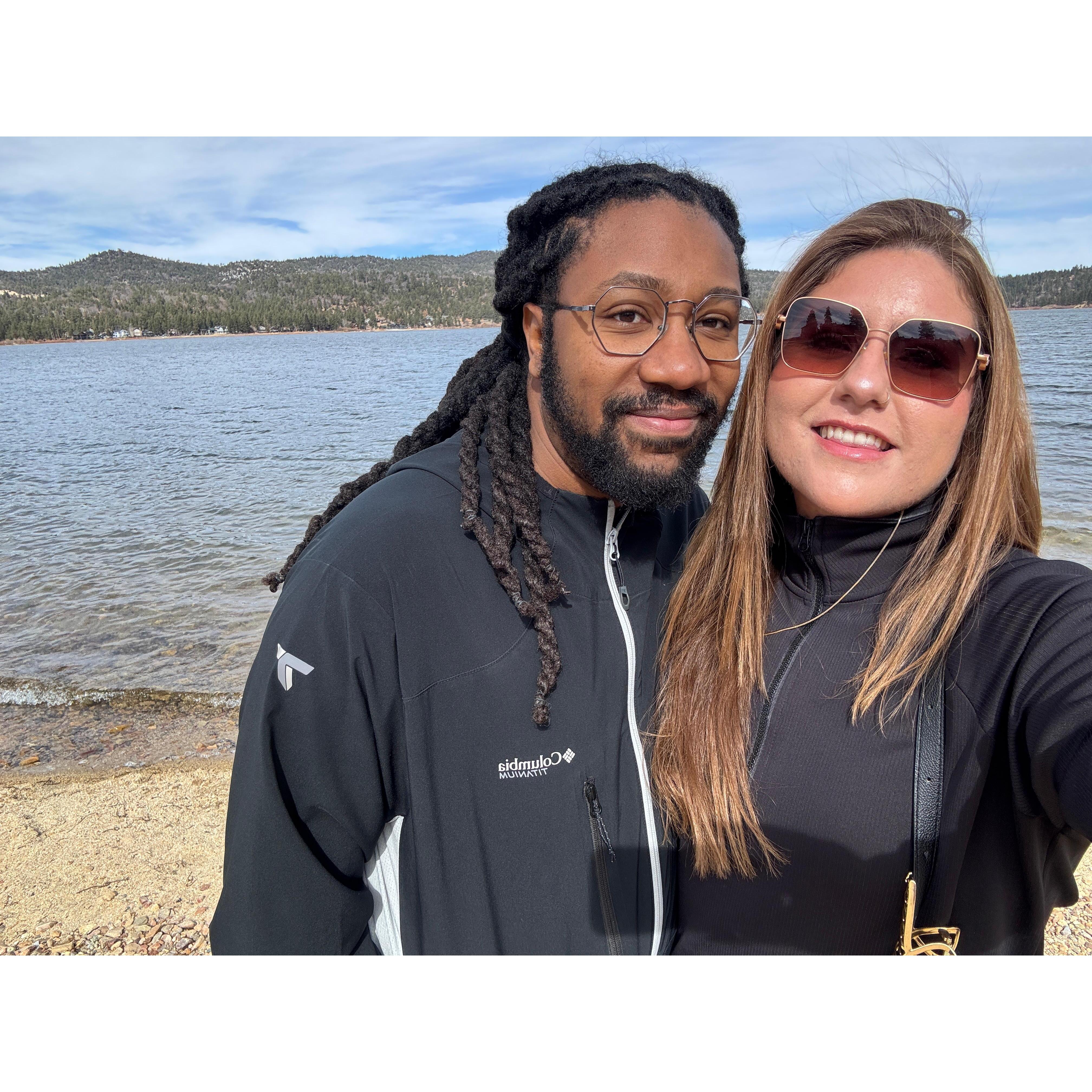 Big Bear Lake, the first stop on our amazing trip.