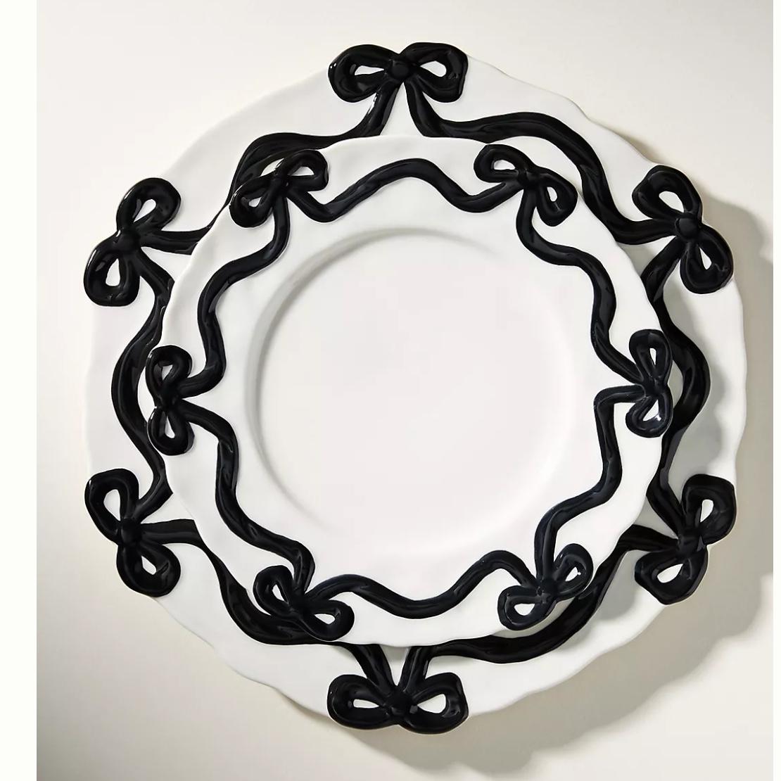 Benedita Bow Stoneware Side Plates, Set of 4