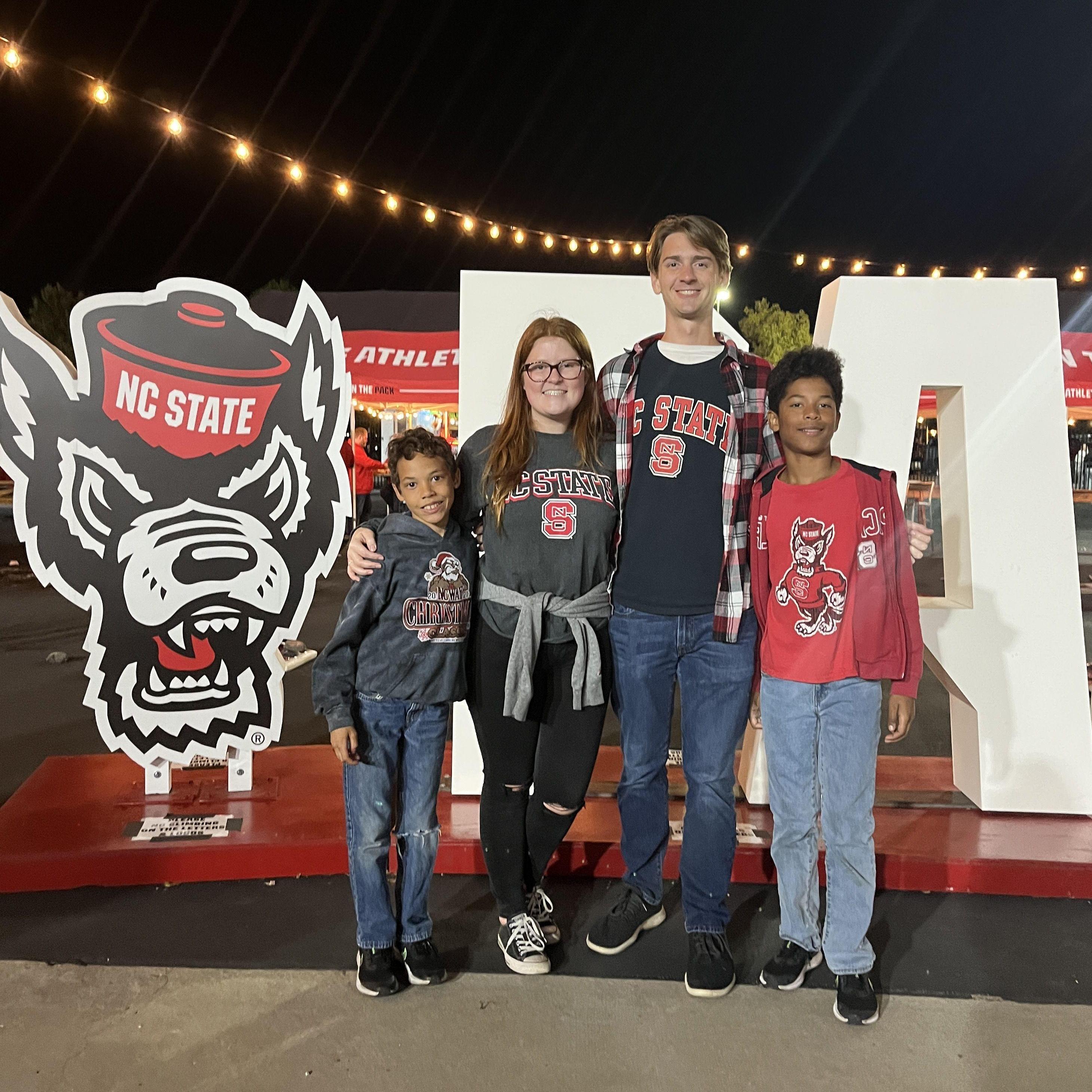 October 8, 2022 - On this day, Julian and I took Jake and Joe to an NC State football game. They LOVED it.