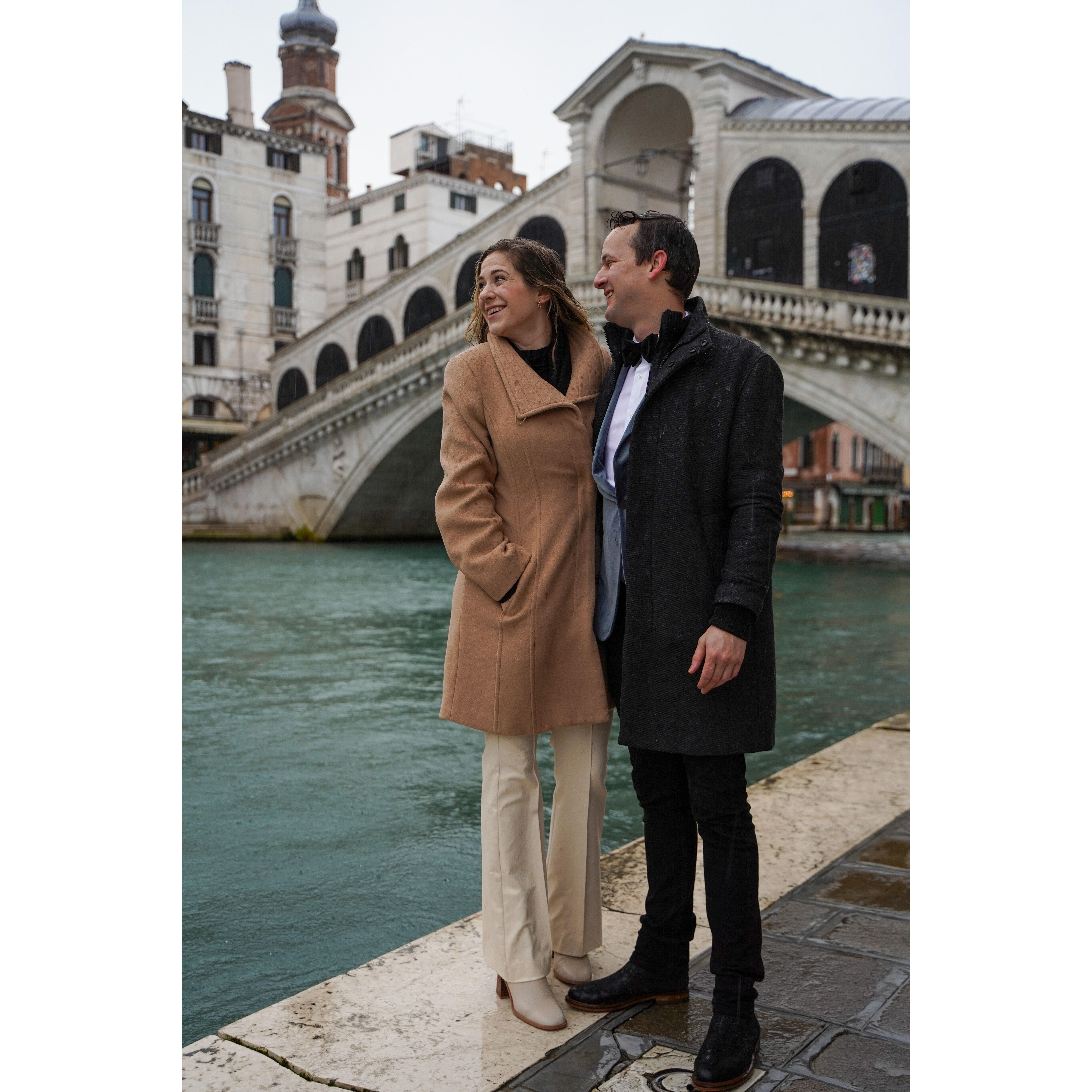Venice in the POURING rain.