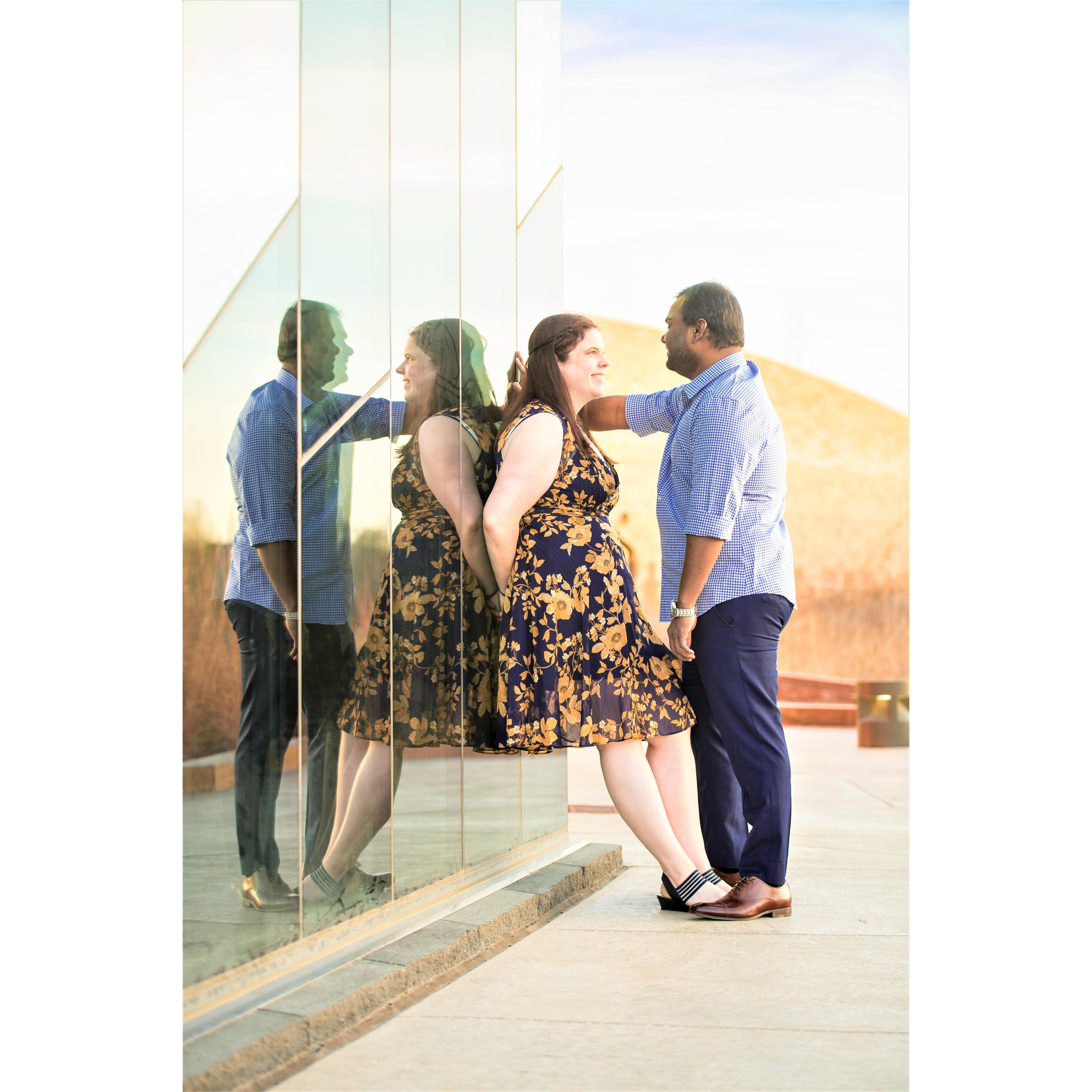 Engagement Photos at PrairieFire KC. Photos by Vijay Ainapurapu.