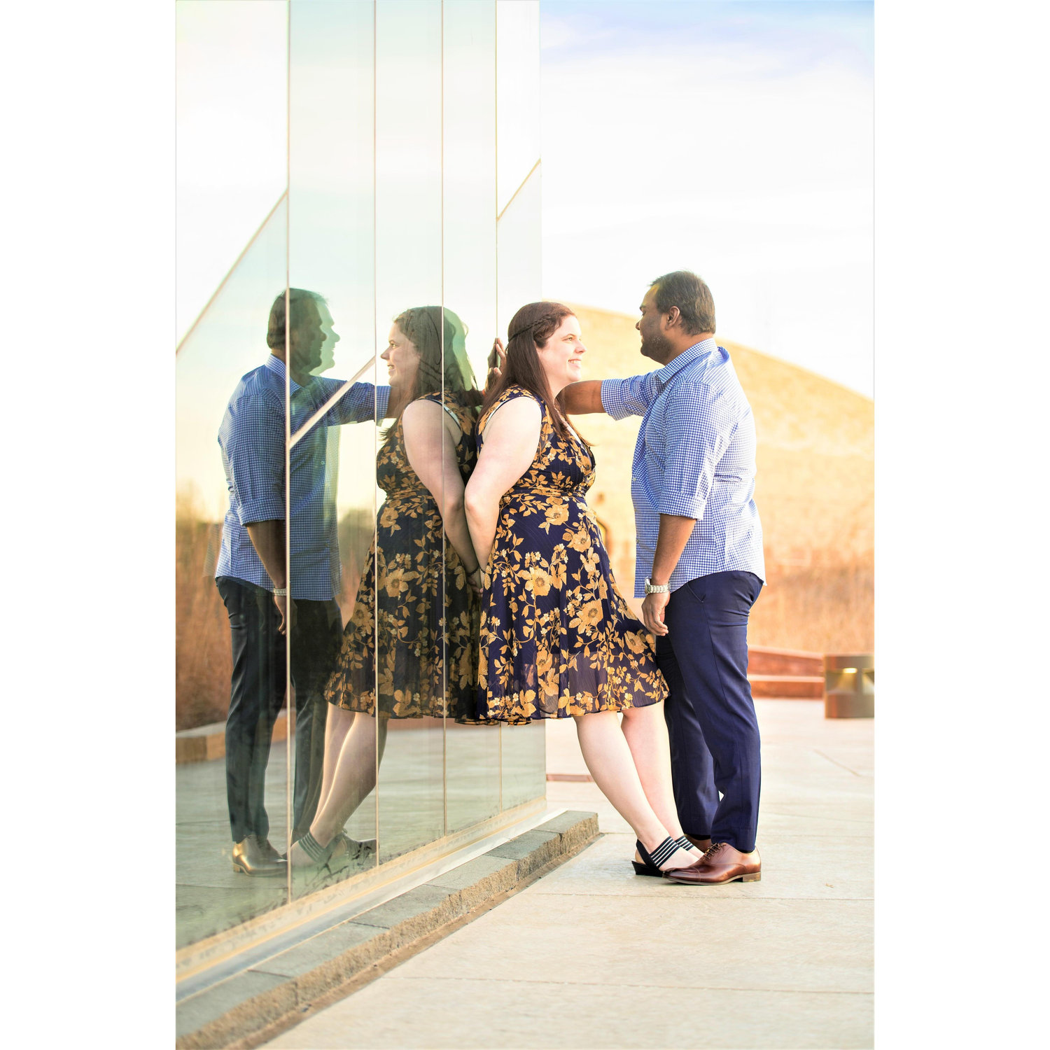 Engagement Photos at PrairieFire KC. Photos by Vijay Ainapurapu.