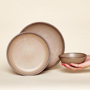East Fork Monochrome 3-Piece Dinner Set in Molasses