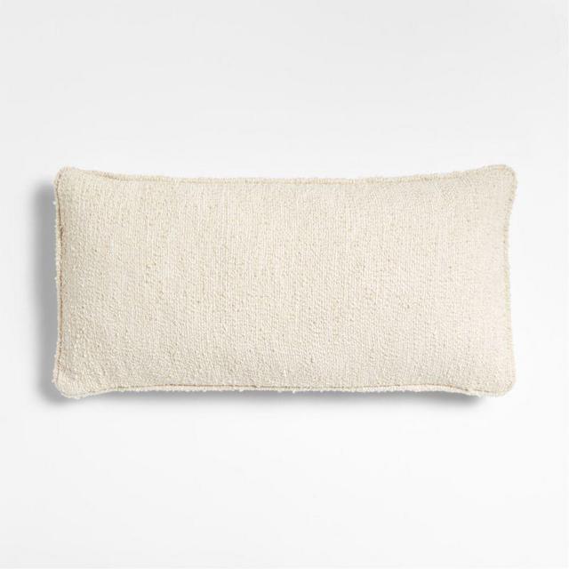 Corse 30"x15" Ivory Boucle Throw Pillow by Athena Calderone